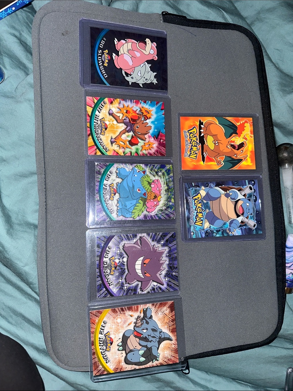 1999 CHARIZARD BLASTOISE VENUSAUR SLOWBRO HITMONCHAN GENGAR RHYDON Topps card